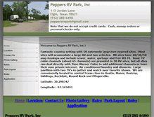 Tablet Screenshot of peppersrvpark.com